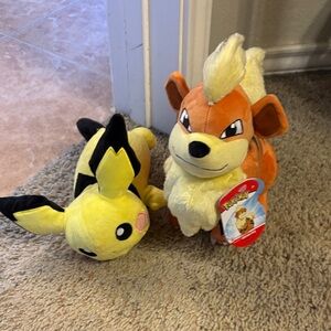 Pokemon Plush Toy Set - Yellow and Orange
